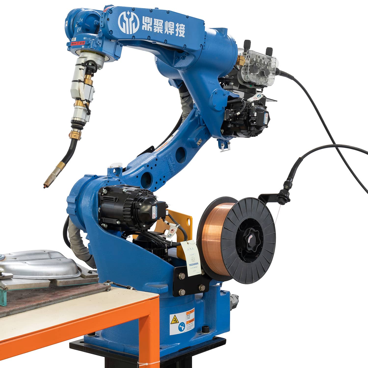 Teljesen automatikus hattengelyes hegesztő robot kar